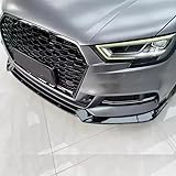 Front Bumper Lip Spoiler Compatible for Audi A3 8V S3 S-Line 2017 2018 2019 2020 Front Splitter Body Kit Tuning Diffuser Auto Accessories