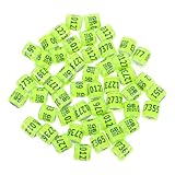 50Pcs 2025 Aluminium Plastic Pigeon Leg Rings - Numbered Bird Foot Rings for Racing and Homing Pigeons, Light Green