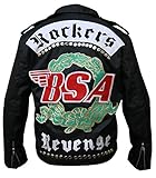 DIZLLER BSA Rockers Jacket - Cordura fabric, Light Weight, Water resistance, Black, 3XL