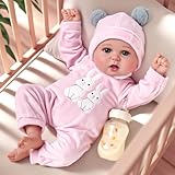 BABESIDE 20-Inch Lifelike Reborn Baby Doll with Soft Body – Realistic Newborn Girl Silicone Doll with Clothes, Open Eyes, and Play Accessories – Gift for Girls Age 3+