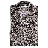 Poggianti 1958 Shirt Fantasy Classic Collar. Shirt12-RIC95123-brown - Brown - S