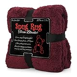Snug Rug Special Edition Blankets Luxury Sherpa Fleece 127 x 178cm (50" x 70") Sofa Throw Blanket (Mulberry Red)