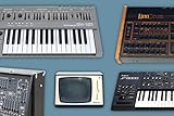 Poster Synth Retro Linn Drum Roland JP 8000 Synthetizer Analog