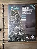 Set of 2,000 Warm White LED TreeBright Christmas Lights with optional 8hr on/16h off Timer