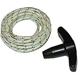 Pull Handle & 3 Metres Of Starter Rope Cord Fits Many Mountfield Lawnmowers