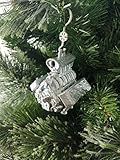 Jabtek V8 Engine Christmas Tree Bauble Silver