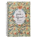 My Grace Is Sufficient Wirebound Notebook for Women - 2 Corinthians 12:9 Bible Verse