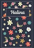 Halina: Tagebuch Malbuch Notizbuch Journal | 120 Seiten | DIN A4 | Blanko | Geschenkidee