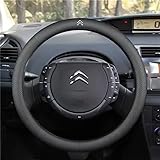 VBGPWAD Car Steering Wheel Cover for Citroen Saxo VTS C2 VTS C4 VTS, Anti Slip Car Steering Wheel Protector All Seasons Interior Decoration Accessories,A