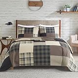 WOOLRICH Quilt Set-Cottage Styling Reversed to Solid Color, Cotton, Winter Hills Tan, Oversized King/Cal King