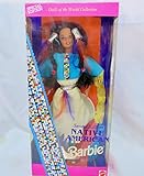 Barbie Special Edition 1993 Dolls of the World 12 Inch Doll Collection - Second Edition Native American Doll with Native American Dress, Boots, Ring, Earrings, Brush and Doll Stand