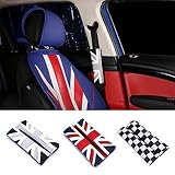 2x Car Soft Seat Belt Shoulder Pad Cover Cushion for Mini Cooper JCW ONE S R61 R60 R55 R56 R57 R58 R59 F54 F55 F56 F57 F60 Clubman Countryman Hardtop Hatchback Coupe Accessories (21.5cm/Blue&Red)
