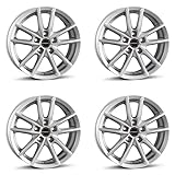 4x Borbet rims alloy rims W 8x18 ET40 5x108 crystal silver compatible with Jaguar XE XF XJ X-Type