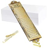 Prefdo Mezuzah with Scroll - Metal Mezuzah Case for Door, Jewish Mitzvah Gift (Brass)