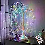 50cm LED Willow Twig Tree Light - RGB 16 Color Glowing Branch Table Lamp Night Light Fibre Optic Lamp with Remote Control for Christmas Wedding Party Bedroom Home Party Decoration