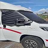 Etomvoop Front Windscreen Cover for F-iat Ducato, Sun Shield Front Windshield Frost Protection Screen Cover Blackout Anti-UV Sunshade Cover for Ducato Motorhome 2006 Onwards