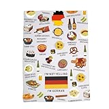 Germany Country Map Europe Cuisine Lover Kitchen Towel Mom Dad BFF German Food Cooking Travel Tea Towel (German)