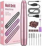 Nail Drill, Professional Electric Nail Files for Acrylic and Gel Nails, Portable Electric Nail Drill Machine E File 20000RPM, Electric Manicure Pedicure Set for Nail Care, Gifts for Girls Women Mum