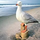 Large Seagull indoor outdoor garden ornament nautical decoration bird lover gift. Height 32cm.