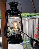 DWD ® Vintage Decor ® Storm Lantern 10 inch Premium Oil Lamp Black Burning Hurricane Lantern Retro Kerosene Lamps Classic Oil Lamp Table Lanterns for Home, Garden, Camping Citronella