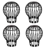 OrionMart Plastic Gutter Guards Downpipe Adjustable Black Filters - 2 Pcs Flexible Protectors Drainpipe Covers to Stops Leaves Debris Moss Mud - Prevent Drain Blockages