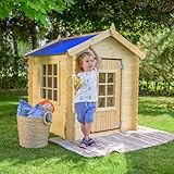 Wooden Playhouse for Kids Outdoor, 19 mm planks - Fun Wendy House Outdoor Play - Garden Play House for Kids W111 x D114 x H121 cm - Timbela M570M