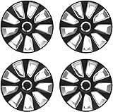 The Urban Company Wheel Trim Cover To Fit Vauxhall Carlton 13" Black/Diamond Cut Silver Set Of 4