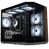 ionz Gaming PC - Ryzen 5 5500, Nvidia RTX 3050, 16GB RAM, 1TB NVMe SSD, Windows 11, 500W 80+ PSU, WiFi, Apex Ember Wood - Black