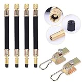 GOLRISEN 4 Pack Valve Extension 19cm/7.5inch Length with 2 Clamps Tire/Tyre Valve Extenders Adapter for Heavy Vehicle Tire Wheel like Camper,Truck,Bus,Rv Car,Trailer