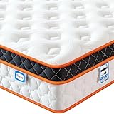 SEZMOONSI Double Mattress 4FT6, Gel Memory Foam, Individually Medium Firm Pocket Sprungs Double Size Mattresses, Orthopedic Hybrid Mattress for Back Pain Relief 135x190x23cm