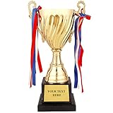 Wrzbest Trophy Cup - Large Trophy,Gold Award for Sports,Tournaments,Competitions,Soccer Football League Match Trophy,Other Teamwork Award