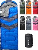MalloMe Sleeping Bags for Adults & Kids Sleeping Bag 3-4 Season - Ultralight Backpacking Sleeping Bag Cold Weather & Warm, Lightweight Compact, Single Adult Girls Boys Winter Sleep Camping Accessories