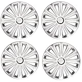 UKB4C 4x Wheel Trims Hub Caps 14" Covers fits Fiat Punto Doblo Multipla Panda Stilo 500 in Silver