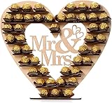 ASVP Shop ‘Mr & Mrs’ Ferrero Rocher Heart Display Stand, Centrepiece Perfect for Parties, Weddings & Candy Bar
