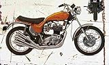 Triumph X75 Hurricane 1973 Aged Vintage Sign Aluminium Print A4