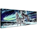 YALKIN DIY Diamond Painting Kits for Adults, 5D Large Diamond Art with Round Drills Full Drill Gem Big Painting Set for Home Wall and Gifts 12x35inch (30x90CM)