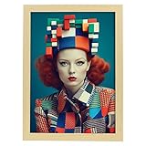 Nacnic Design by Walter Van Beirendonck and Junya Watanabe Poster Lightwood frame A3