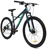 Huffy Korros 27.5 Inch Men's Mountain Bike Hardtail + Front Suspension + Shimano 21 gears MTB, Bronze