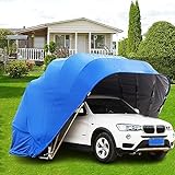Semi-Automatic Carport, Heavy Duty Folding Car Tent, All Weather Proof Portable Car Port Garage Shelter, Outdoor Activities Tent Large Huge Garage for Outdoor Camping,5.9*2.7*2.45M/19*8.8*8ft
