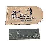Genuine Arkansas Hard (Fine) Pocket Knife Sharpening Stone Whetstone 3" x 1" x 1/4" in Leather Pouch FAP-13A-L