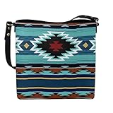 HUGS IDEA Womens Leather Medium Hobo Shoulder Bag Navajo Southwestern Native American Print Top Handle Bags Handbags