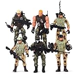 18PCS Military Action Figures Set, Army Men Team Toy Military Soldiers Combat Movable Action Figures Playset with Military Weapons Accessories for Kids Boys Girls Toddler