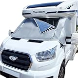 Marvix External Thermal Silver Screen Cover for Ford Transit 2015-2025 Campervan Motorhome MK8 & MK9 Windscreen Cab Premium 8mm Insulation Blackout Blind