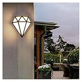 Wall lamp, Wall lamp, Retro Outdoor Wall Light Europe Villa Sconce Lamp Waterproof Exterior Garden Doorway Light V-intage Porch Lamp Decorate(Smallframe,WarmWhite)