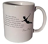 Peter Pan So Come with Me, Where Dreams Are Born Quote Coffee Tea Ceramic Mug 11 Oz by VM Reigns