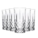 RCR 6X 396ml Crystal Glass Highball Glasses Orchestra Range Hi-Ball Cocktail Juice Tumblers Glass Set - Gift Boxed - Made in Italy Crystal