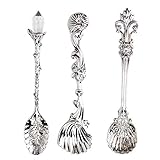 Teaspoons, Vintage Cutlery Coffee Spoon Tea Spoons Antique Silver Spoon Vintage Kitchen Tableware N Coffee Dessert Teaspoon