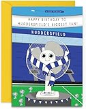 Football Fan Birthday Card - Huddersfield Fan - A5 Sized Card (148mm x 210mm) with Yellow Envelope. Designed and Printed in the UK