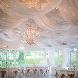 Megachest 70cm Wide Voile & semi-Voile Fabric (Pure White, 10 Meters Long)