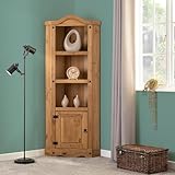 Seconique Corona Corner Unit in Distressed Waxed Pine